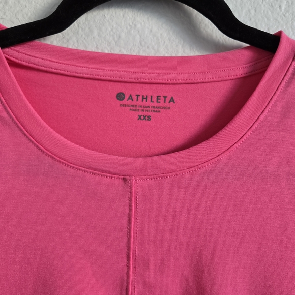 Athleta Women's Pink Twist Front Top Size XXS - Picture 3 of 9
